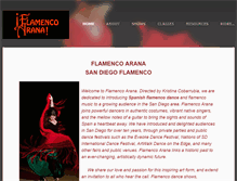 Tablet Screenshot of flamencoarana.com